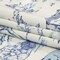 1 Yard Blue and White Toile Egret Stretch Cotton Sateen Fabric